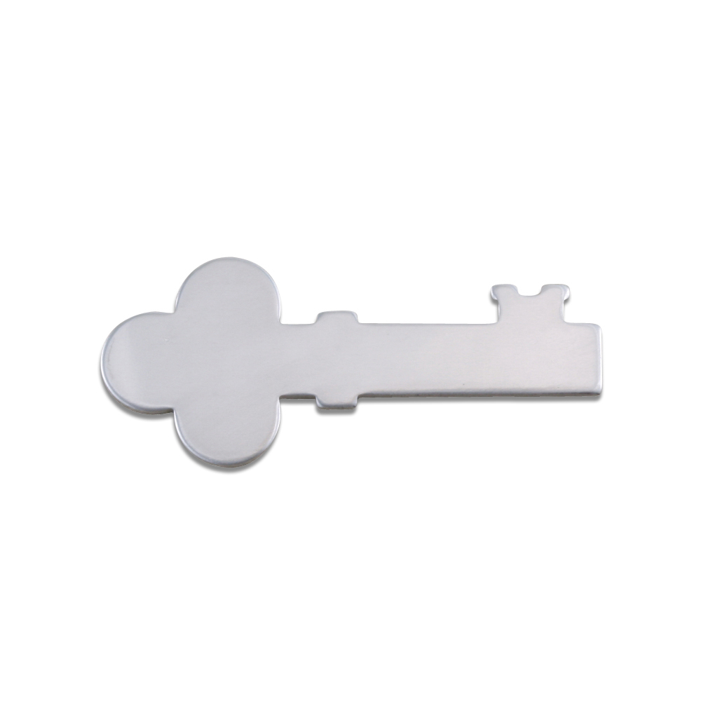 Metal Stamping Blanks Aluminum Solid Key, 35mm (1.38") x 15mm (.59"), 18g, Pack of 5